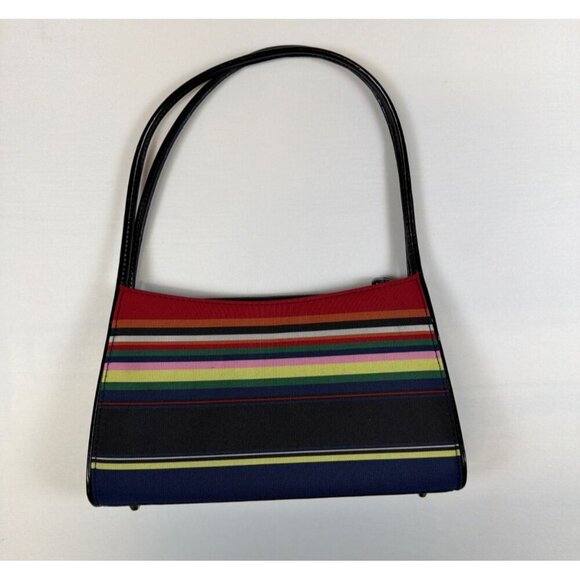 kate spade new york Handbags - Kate Spade New York Canvas Stripe Small Shoulder Bag & Cosmetic Pouch Set Multi